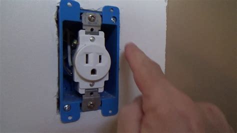 electrical outlet box is loose|loose outlet box inside wall.